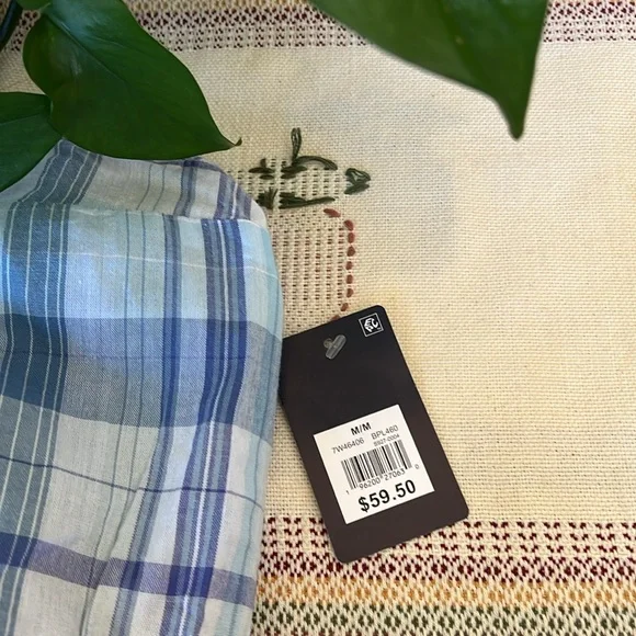 NEW Lucky Brand Women’s Plaid Front Button Down Peplum Ruffled Crop Tank, Size M - Picture 16 of 16